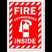 fire extinguisher inside sign